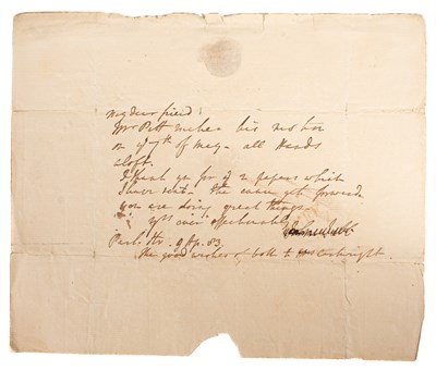 Lot 811 - The Correspondence of John Cartwright (1740-1824, Political Reformer)