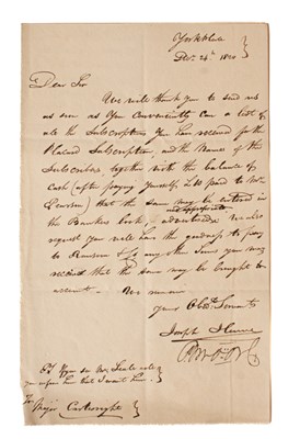 Lot 811 - The Correspondence of John Cartwright (1740-1824, Political Reformer)