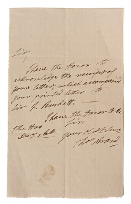 Lot 811 - The Correspondence of John Cartwright (1740-1824, Political Reformer)