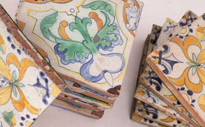 Lot 145 - Sixteen ceramic tiles