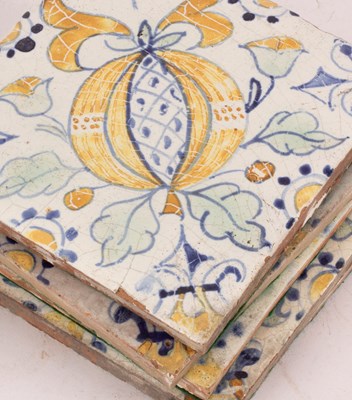 Lot 145 - Sixteen ceramic tiles