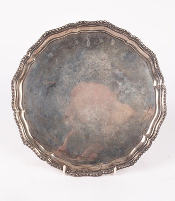 Lot 9 - A silver salver