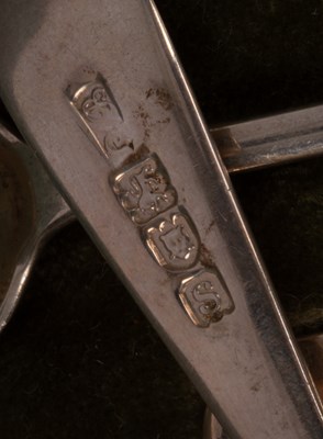 Lot 40 - A set of twelve silver teaspoons