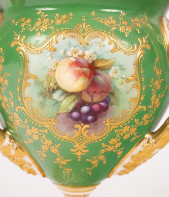 Lot 151 - A Royal Worcester three-handled vase