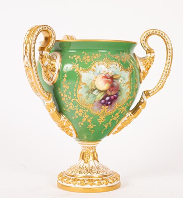 Lot 151 - A Royal Worcester three-handled vase
