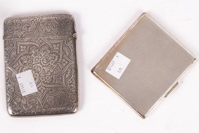 Lot 16 - A silver cigarette case