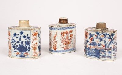Lot 21 - Three Chinese Imari tea caddies
