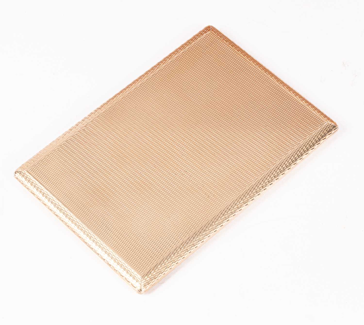 Lot 12 - A 9ct gold cigarette case