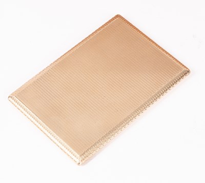Lot 12 - A 9ct gold cigarette case