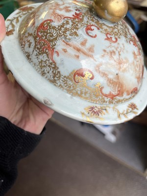 Lot 46 - A Chinese Mandarin palette punch pot and cover