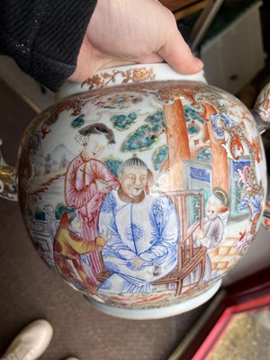 Lot 46 - A Chinese Mandarin palette punch pot and cover