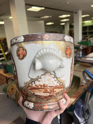 Lot 49 - A Chinese Mandarin palette wine cooler