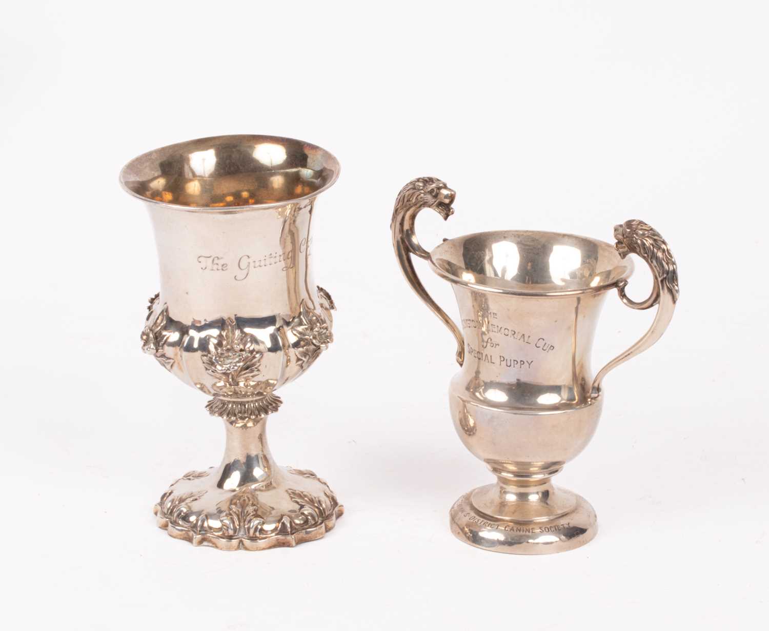Lot 1 - A Victorian silver trophy goblet