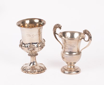 Lot 1 - A Victorian silver trophy goblet