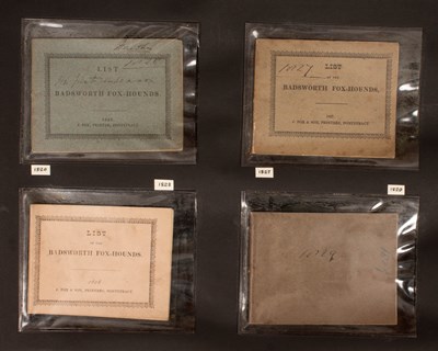 Lot 529 - Lists of Badsworth Hounds