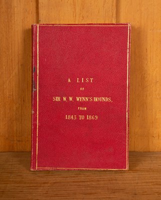 Lot 532 - A List of Sir W.W. Wynn’s Hounds