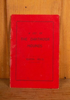 Lot 524 - Lists of The Dartmoor Foxhounds