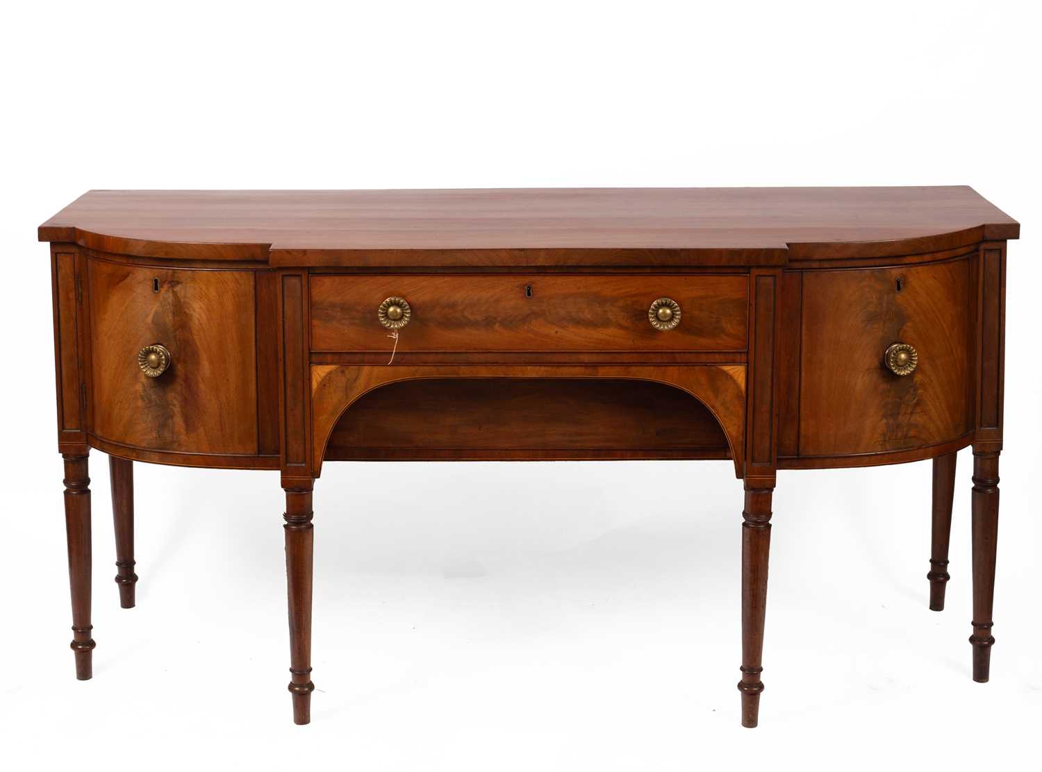 Lot 28 - A George III mahogany breakfront sideboard