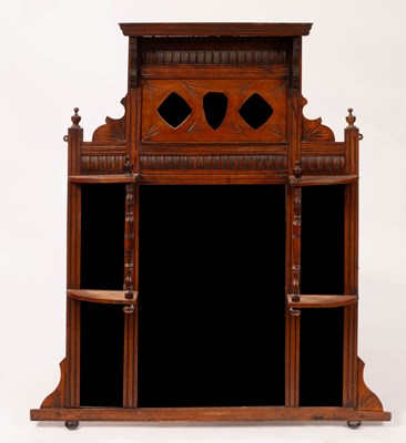 Lot 565 - An Edwardian mahogany framed overmantel mirror