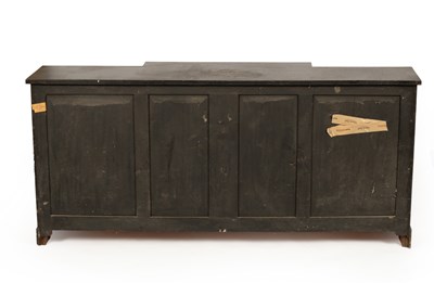 Lot 54 - A 19th Century ebonised breakfront dwarf cabinet