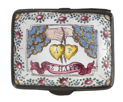 Lot 97 - A South Staffordshire enamel snuff box