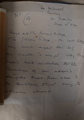 Lot 429 - The Archive of Lady Mary Pamela Madeline Sibell Strickland / Lyon (1895-1991), née Charteris