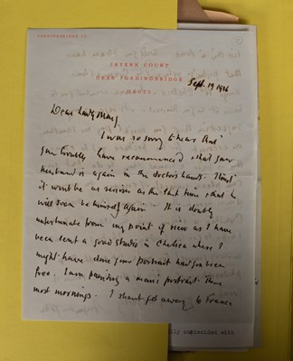 Lot 429 - The Archive of Lady Mary Pamela Madeline Sibell Strickland / Lyon (1895-1991), née Charteris