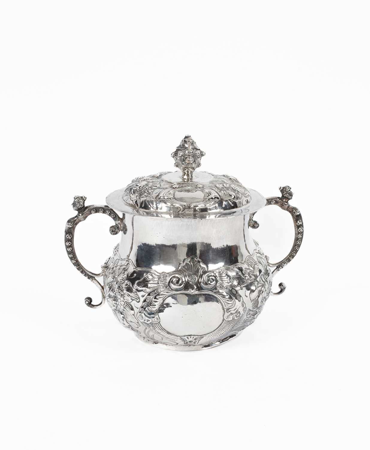 Lot 74 - A Charles II two-handled baluster porringer and cover