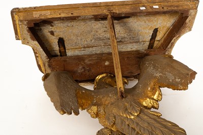 Lot 229 - A George II gilt gesso serpentine eagle console table