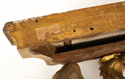 Lot 229 - A George II gilt gesso serpentine eagle console table
