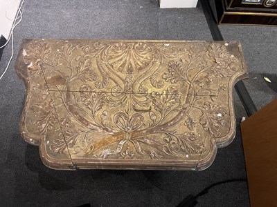 Lot 229 - A George II gilt gesso serpentine eagle console table