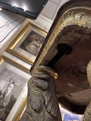 Lot 229 - A George II gilt gesso serpentine eagle console table