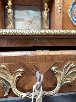 Lot 53 - A Victorian ormolu mounted tulipwood and kingwood desk in the Louis XV style