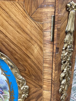 Lot 53 - A Victorian ormolu mounted tulipwood and kingwood desk in the Louis XV style