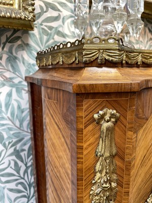 Lot 53 - A Victorian ormolu mounted tulipwood and kingwood desk in the Louis XV style