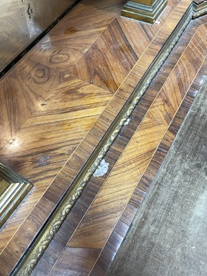 Lot 53 - A Victorian ormolu mounted tulipwood and kingwood desk in the Louis XV style