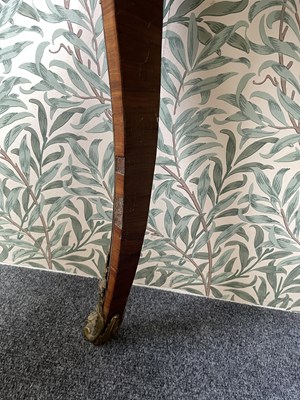 Lot 53 - A Victorian ormolu mounted tulipwood and kingwood desk in the Louis XV style