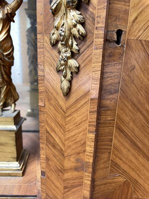Lot 53 - A Victorian ormolu mounted tulipwood and kingwood desk in the Louis XV style