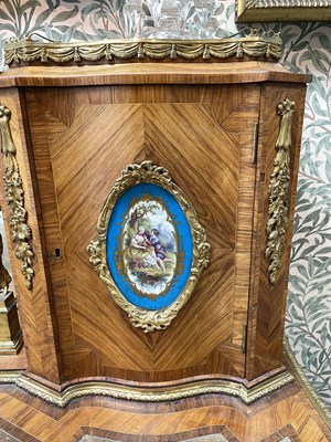 Lot 53 - A Victorian ormolu mounted tulipwood and kingwood desk in the Louis XV style