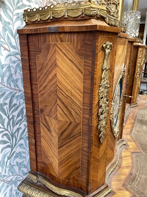 Lot 53 - A Victorian ormolu mounted tulipwood and kingwood desk in the Louis XV style