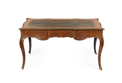 Lot 52 - A Victorian gilt brass mounted kingwood and marquetry bureau plat