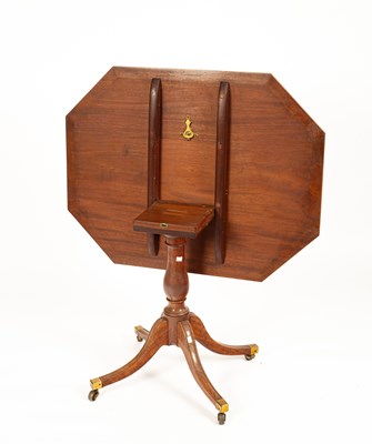 Lot 111 - A late George III rosewood banded exotic specimen wood octagonal breakfast table