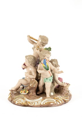 Lot 43 - A Meissen porcelain group