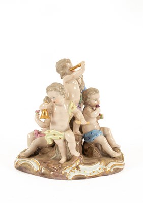 Lot 43 - A Meissen porcelain group