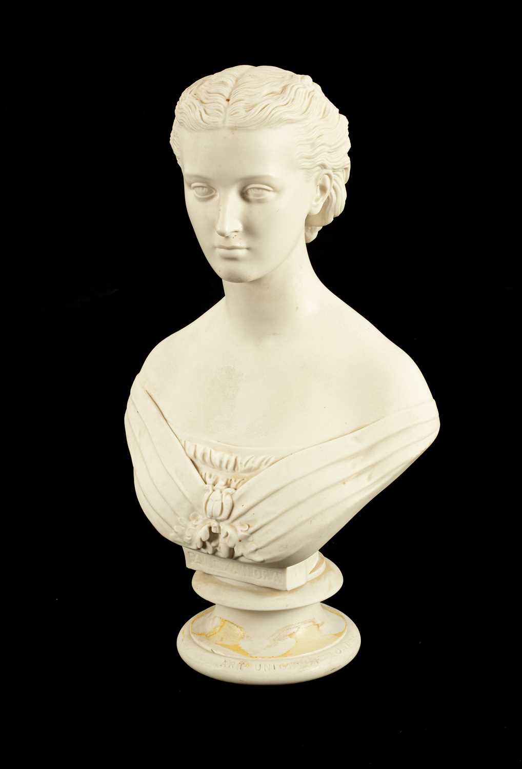 Lot 35 - A Copeland Parian bust of HRH Princess Alexandra