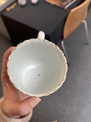 Lot 21 - A set of five Chinese famille rose teacups and six saucers