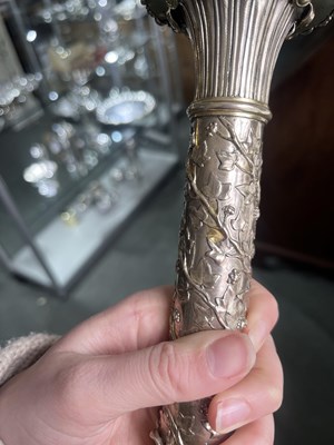 Lot 196 - Royal Interest: A pair of William IV silver candlesticks