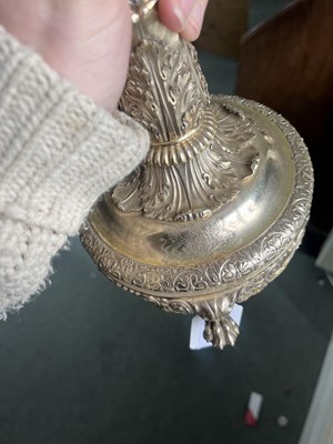 Lot 196 - Royal Interest: A pair of William IV silver candlesticks