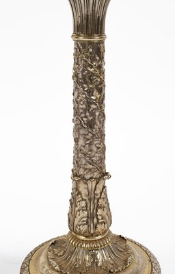 Lot 196 - Royal Interest: A pair of William IV silver candlesticks