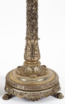 Lot 196 - Royal Interest: A pair of William IV silver candlesticks
